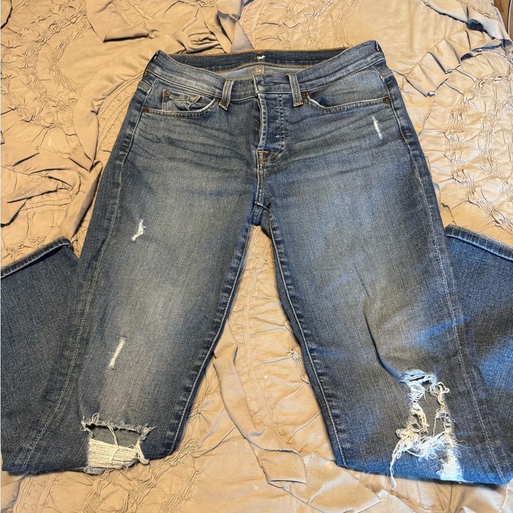 7 for All Mankind jeans, size 26, button fly.